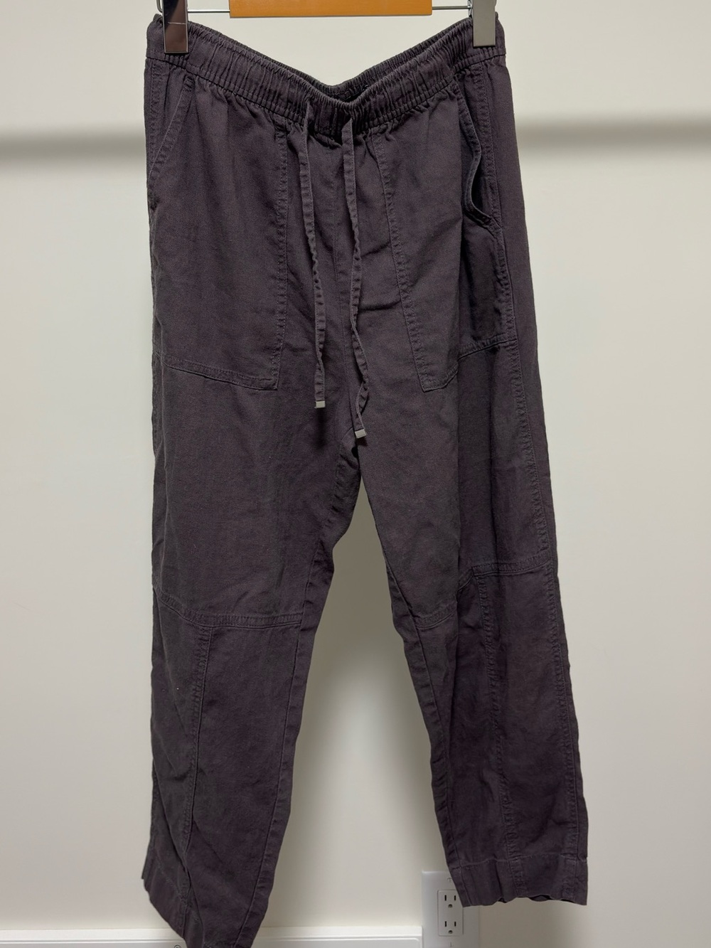 Zara Charcoal Grey Utility Jogger Pants Drawstring Distressed Lounge